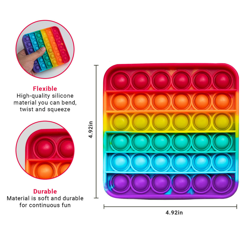 Colorful .4 Extra Rainbow Fidget Mats for early learning and sensory play, featuring engaging sight words for kids.