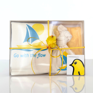 Go With The Flow Sailing Short Sleeve Romper & Hat Gift Set
