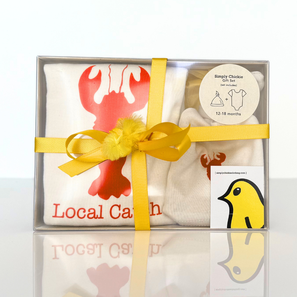 Lobster Long Sleeve Romper, Hat & Blanket Gift Set