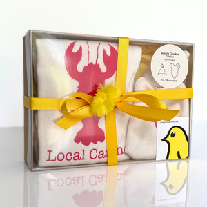 Lobster Long Sleeve Romper, Hat & Blanket Gift Set