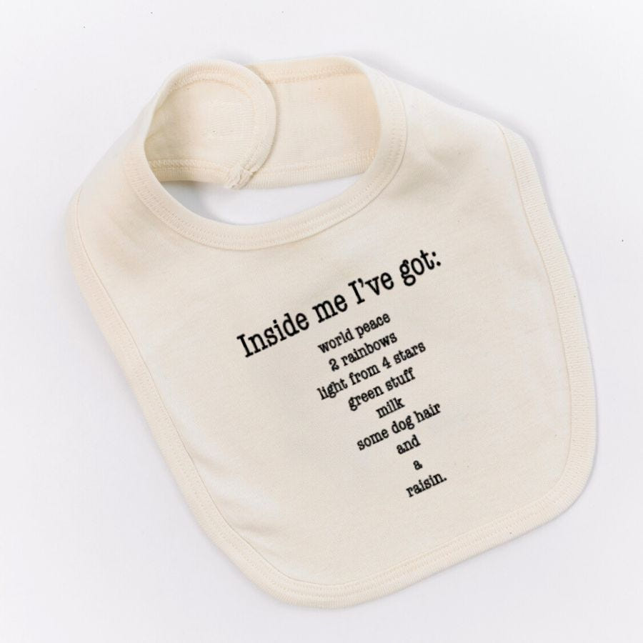 Inside Me Poem Baby Bib