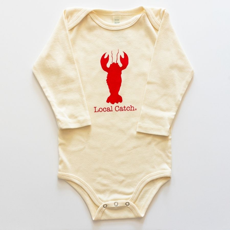 Lobster Local Catch Long Sleeve Romper