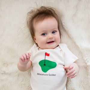 Mini Golfer Short Sleeve Romper & Hat Gift Set