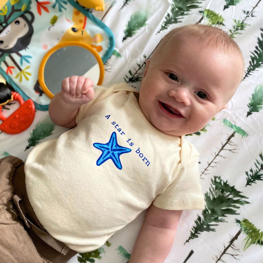 A Star Is Born short sleeve Romper, hat, & Blanket Gift Set