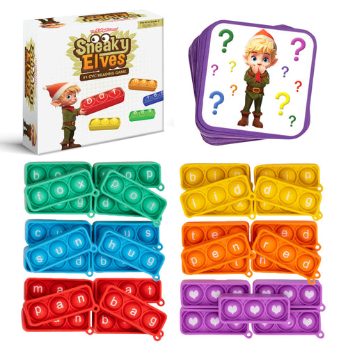 Sneaky Elves early learning sensory play set for babies, featuring colorful, engaging elf characters.