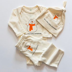 I'm A Little Frosty Snowman Long Sleeve Romper, Pants & Hat Gift Set