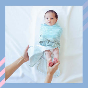 Snugababe Swaddle™ Sleep Pod - Green Stripes