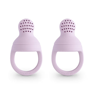 Silicone Fresh Food Feeder for babies, angled view showcasing its safe design for easy feeding.