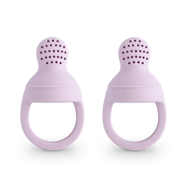 Silicone Fresh Food Feeder for babies, angled view showcasing its safe design for easy feeding.