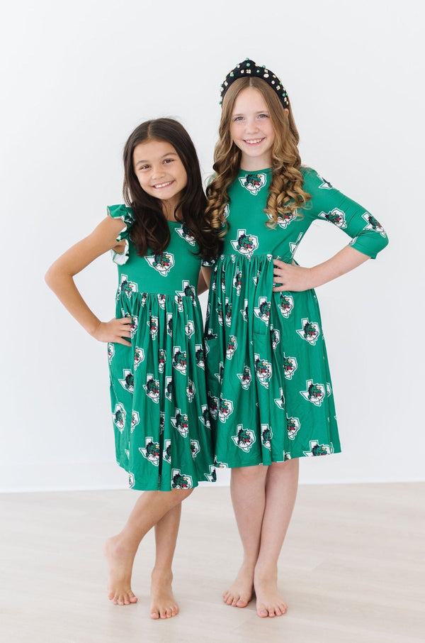 Southlake Carroll Dragons 3/4 Sleeve Pocket Twirl Dress