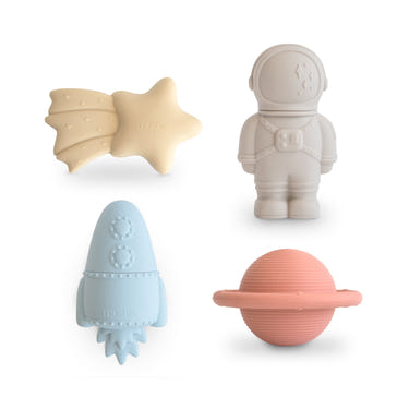Space Mold Free Bath Play Set for safe and fun bath time play, featuring colorful toys for babies and toddlers.