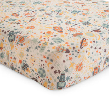 Mushie Extra Soft Muslin Crib Sheet 100% Cotton Pre-washed