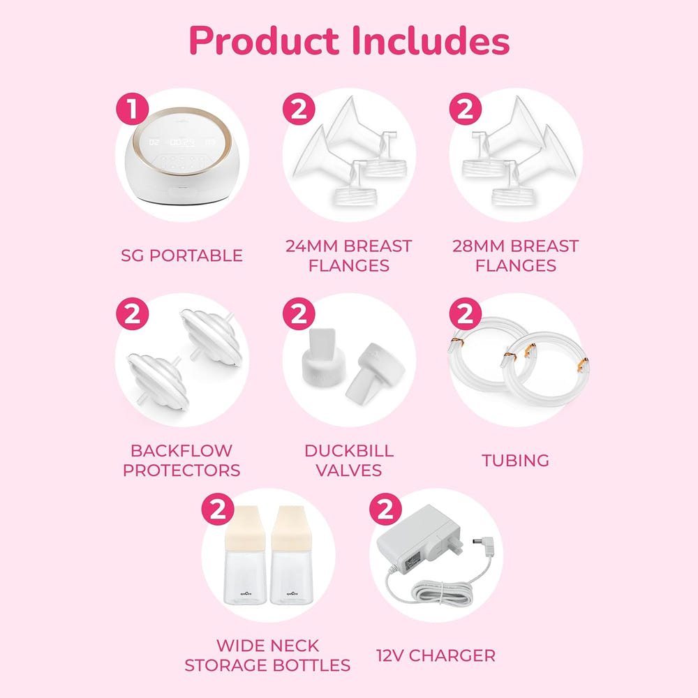 Spectra Synergy Gold Dual Adjustable Electric Breast Pump for comfortable and efficient breastfeeding.