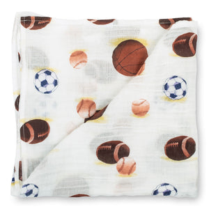 Go Sports! Baby Muslin Swaddle Blanket - MOOGCO Baby