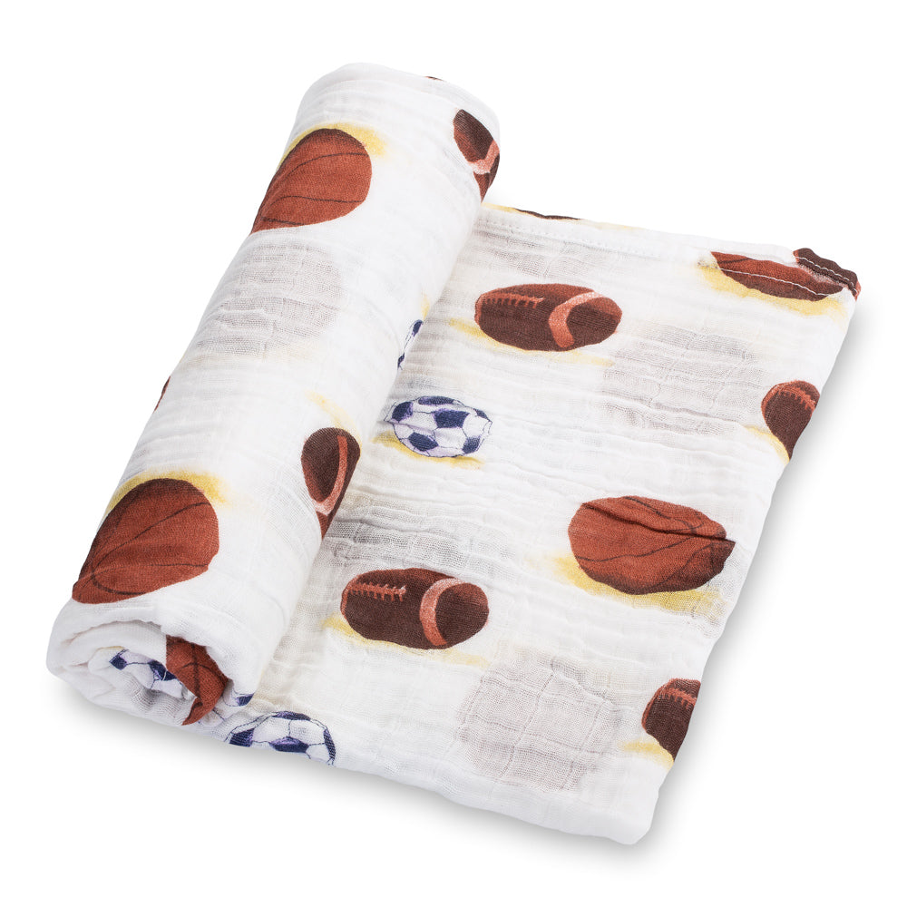 Go Sports! Baby Muslin Swaddle Blanket