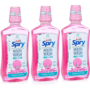 Spry Bubble Gum Mouth Wash for Kids, 16 Fl Oz - Fun oral care for healthy smiles.
