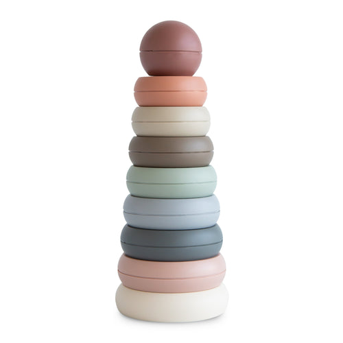 Mushie Stacking Rings Toy Danish Hygge plastic