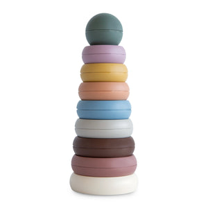 Mushie Stacking Rings Toy Danish Hygge plastic