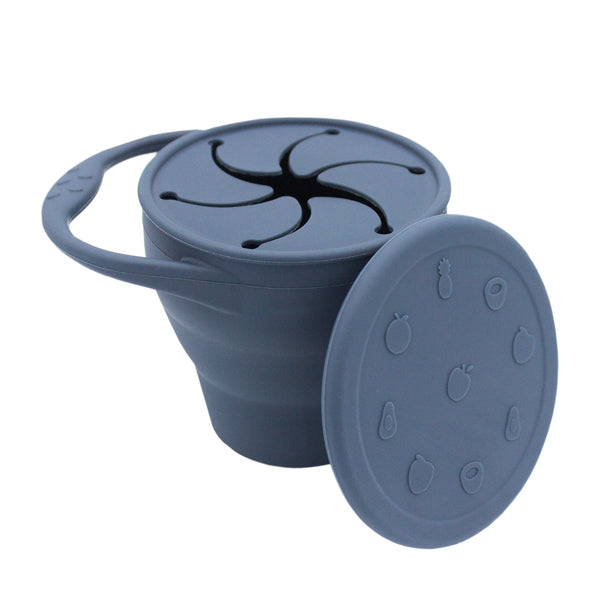 BapronBaby Silicone Collapsible Snack Cup with Lid Portable