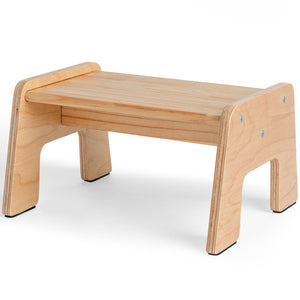 Multi-purpose 1-Step Wooden Stool for Kids - Ideal for potty training and reaching high places. Angle 3 view.