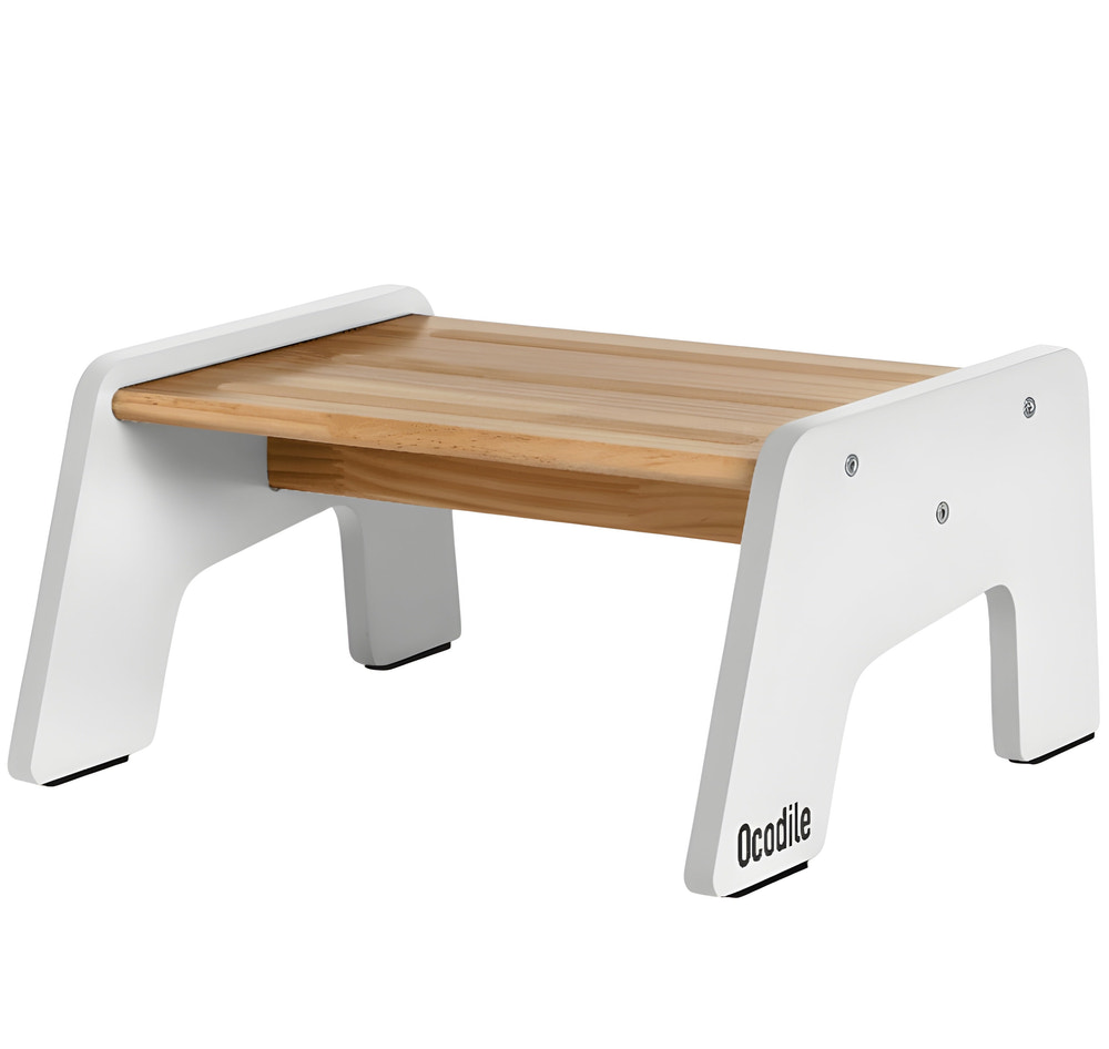 1-Step Wooden Stool for Kids - Multi-purpose step stool for kitchen, bath, and potty training. Safe and sturdy design.