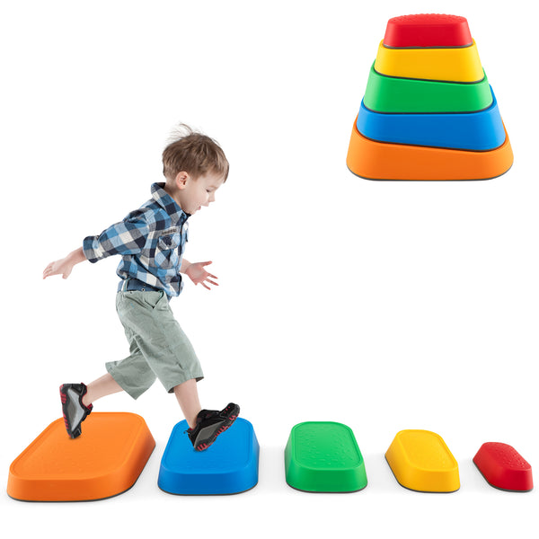 Stepping Stone for Kids 5Pcs Non-Slip Toddler River Stone Set