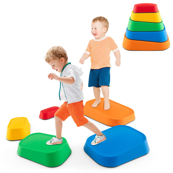 Stepping Stone for Kids 5Pcs Non-Slip Toddler River Stone Set