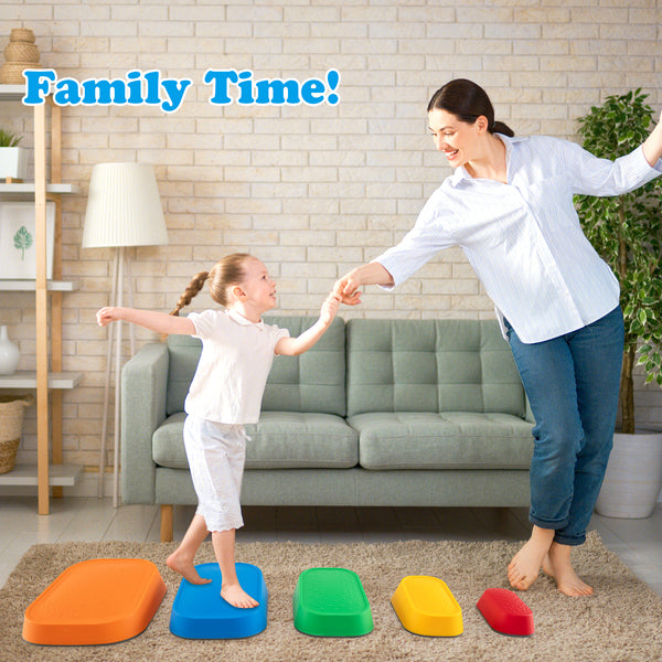 Stepping Stone for Kids 5Pcs Non-Slip Toddler River Stone Set