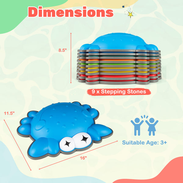 Stepping Stones for Kids 9 Pieces Non-Slip Toddler Stepping Stones Balance Sensory Toys