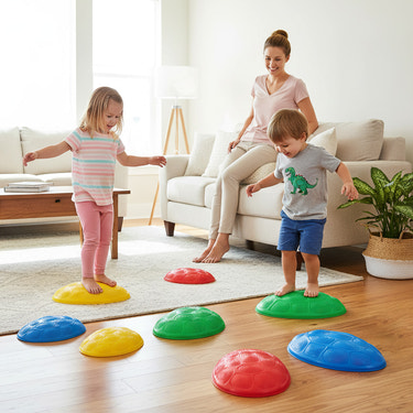 Stepping Stones for Kids 8 PCS Non-Slip Toddler Stepping Stones Balance Sensory Toys