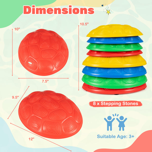 Stepping Stones for Kids 8 PCS Non-Slip Toddler Stepping Stones Balance Sensory Toys