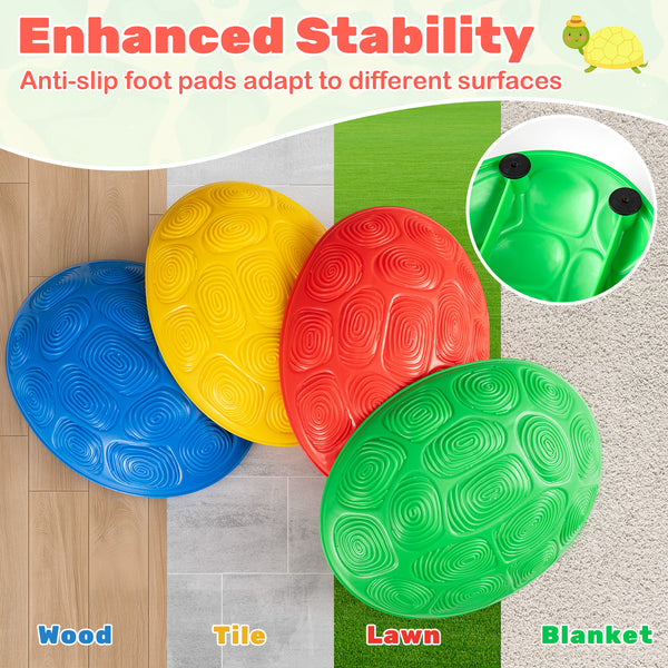 Stepping Stones for Kids 8 PCS Non-Slip Toddler Stepping Stones Balance Sensory Toys