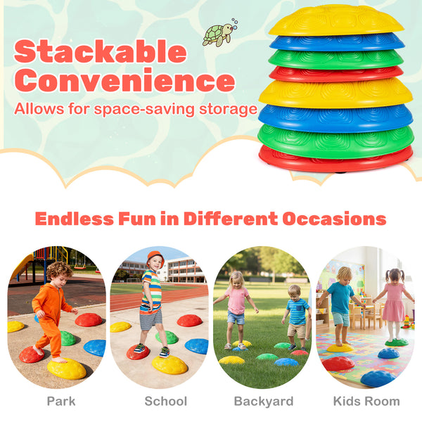 Stepping Stones for Kids 8 PCS Non-Slip Toddler Stepping Stones Balance Sensory Toys