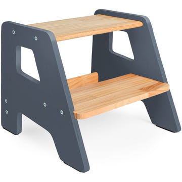2-Step Wooden Stool for Toddlers Ages 2+