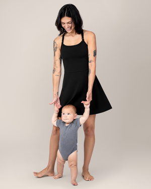 Stevie Active Racerback Nursing Dress | Black