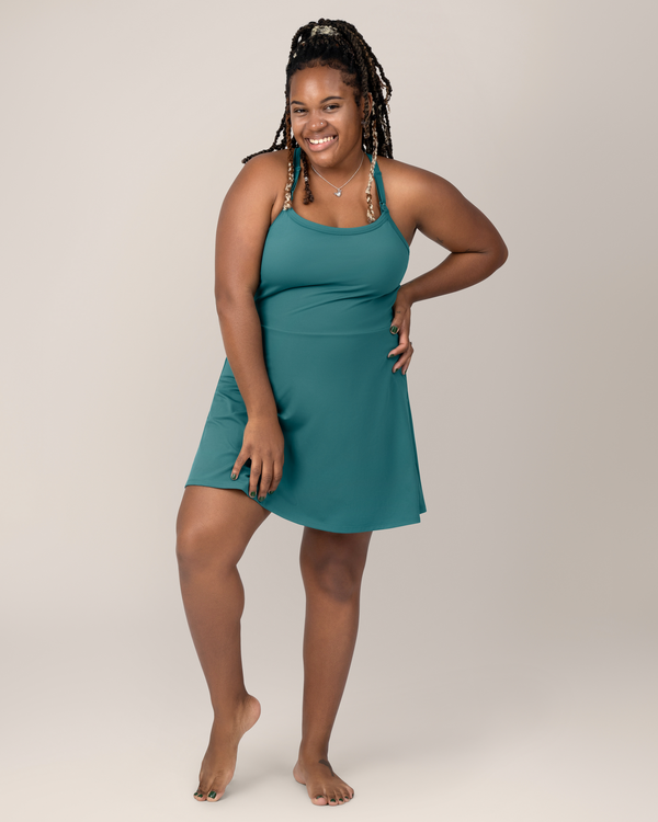 Stevie Active Racerback Nursing Dress | Teal