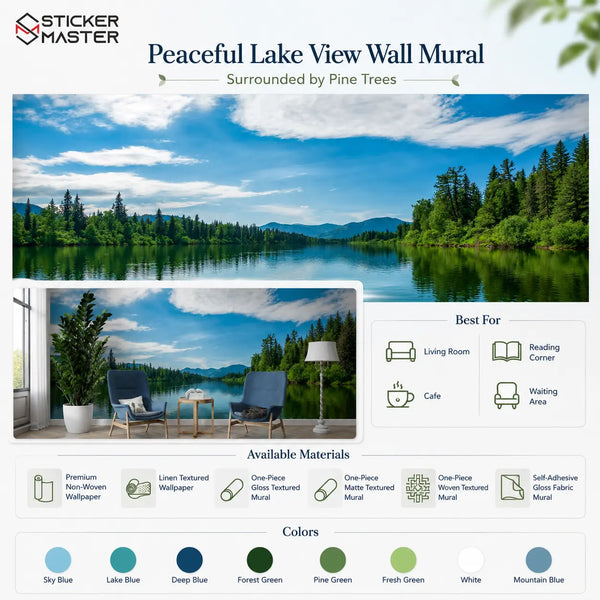 Peaceful Lake View Wall Mural