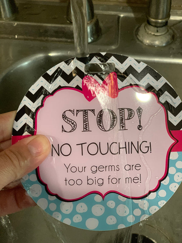 Girl Zig Zag Please Don't Touch My Baby Car Seat Sign Tag
