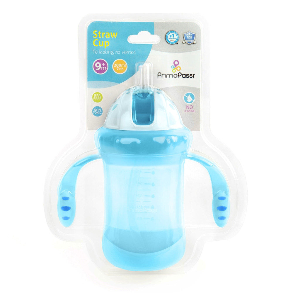 Primo Passi Straw Cup in Blue (7oz)
