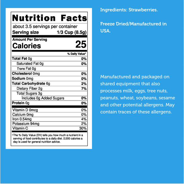 Freeze Dried Strawberries - Wholes & Halves