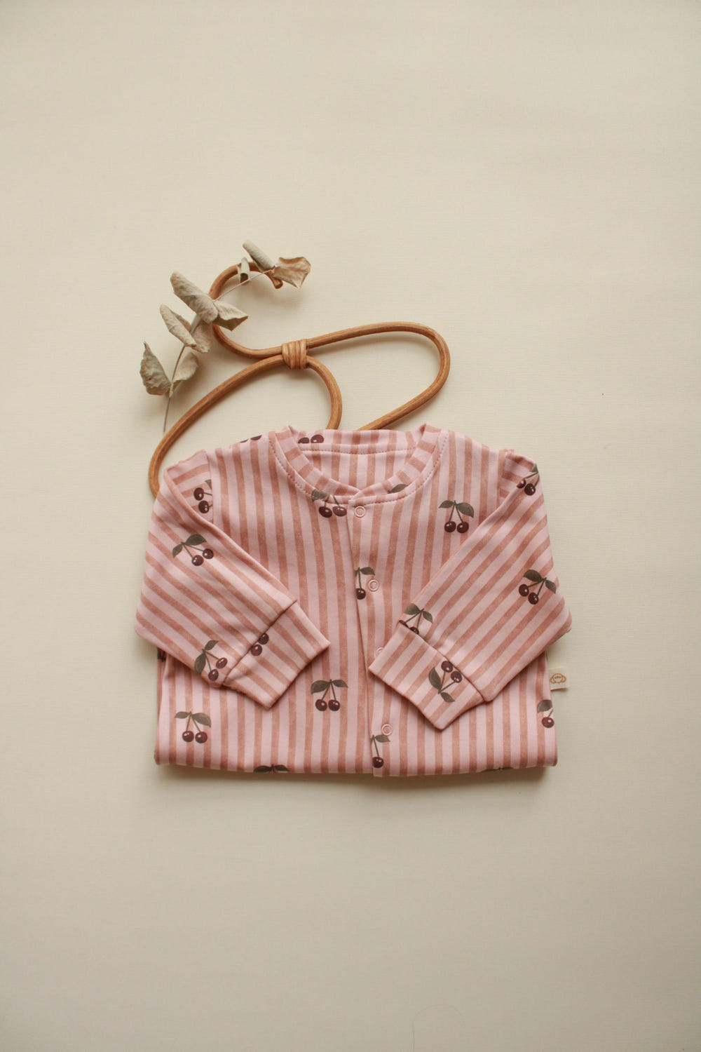 Cherry Striped Onesie