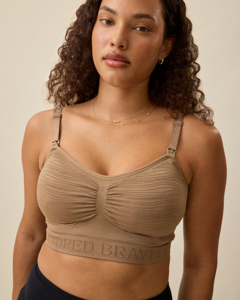 Kindred Bravely Sublime Hands-Free Pumping & Nursing Bra Latte