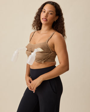 Kindred Bravely Sublime Hands-Free Pumping & Nursing Bra Latte