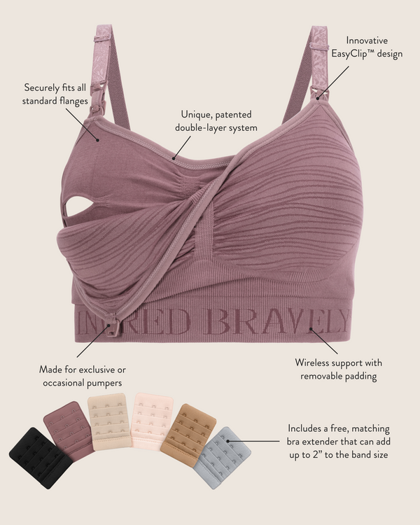 Kindred Bravely Sublime Hands-Free Pumping & Nursing Bra Black