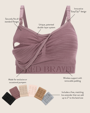 Sublime® Hands-Free Pumping & Nursing Bra | Pink Heather