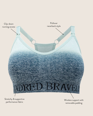 Sublime® Low Impact Nursing Sports Bra | Ombre Storm