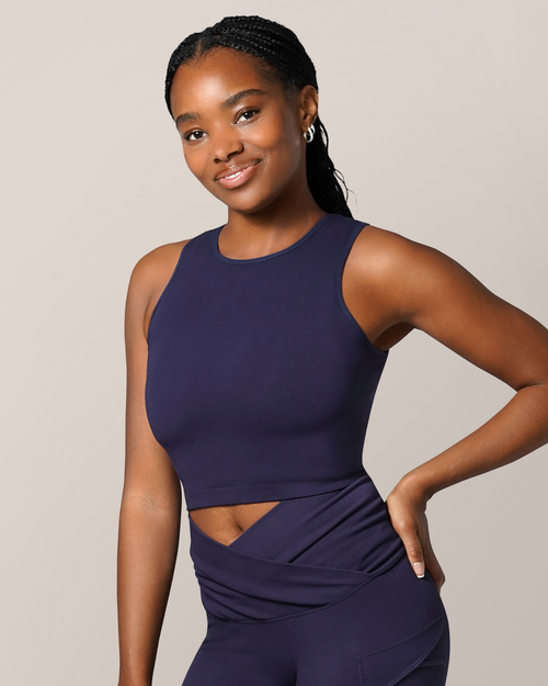Sublime® Bamboo Navy Maternity & Nursing Longline Bra Top for comfort and support.