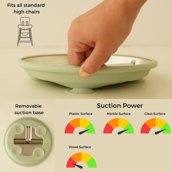Stainless Steel Toddler Feeding Set 12+ Months- Sage Green