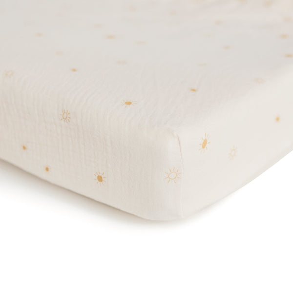 Mushie Extra Soft Muslin Crib Sheet 100% Cotton Pre-washed