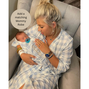 Dusty blue bamboo newborn nest from Sunday Picnic, perfect for cozy and stylish baby resting.